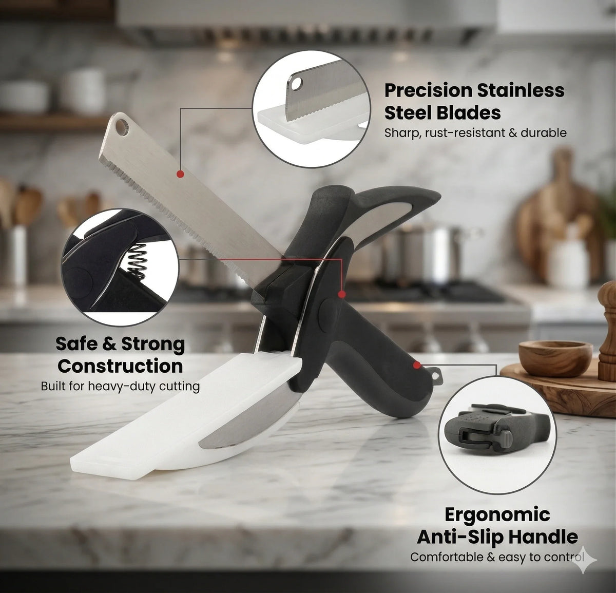 ChopMate™ | Stainless Steel-2 in 1 Smart knife