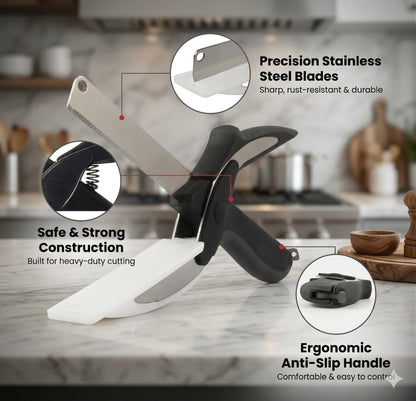 ChopMate™ | Stainless Steel-2 in 1 Smart knife