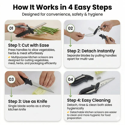 ChopMate™ | Stainless Steel-2 in 1 Smart knife